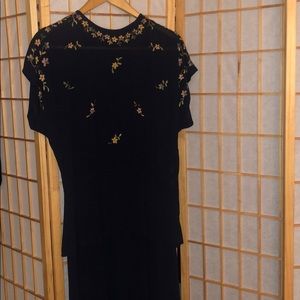 Vintage Black 50’s Dress, Size 8